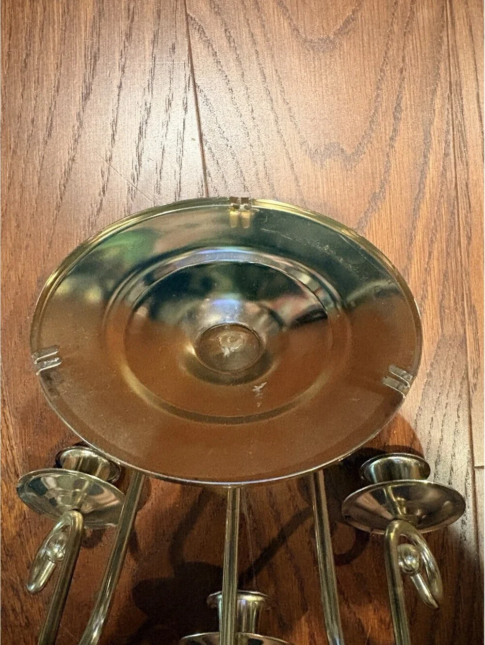 Brass Tone Candelabra Candle Holder Sconce 3 Tapers HOMCO Wall Mount